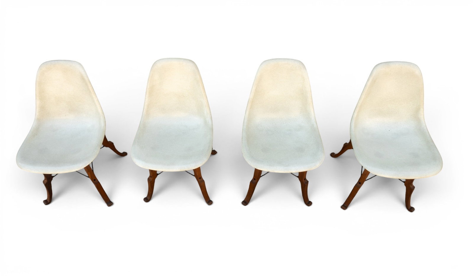 White Eames-Style Shell Chairs (4) - 2