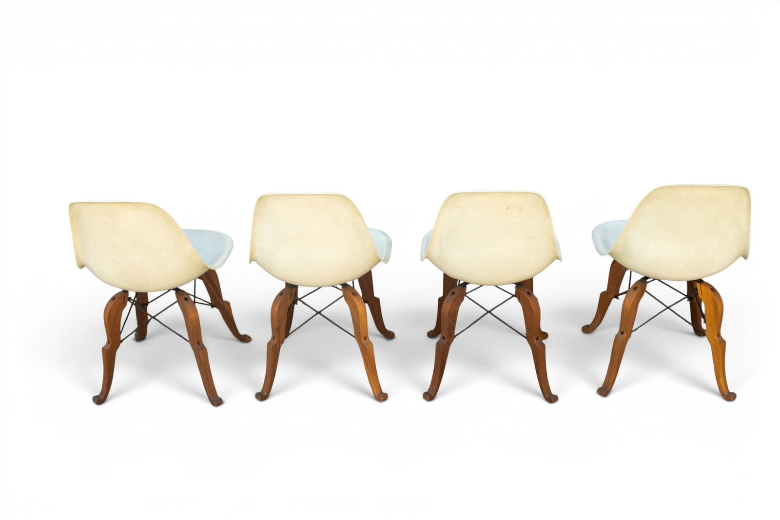 White Eames-Style Shell Chairs (4) - 5