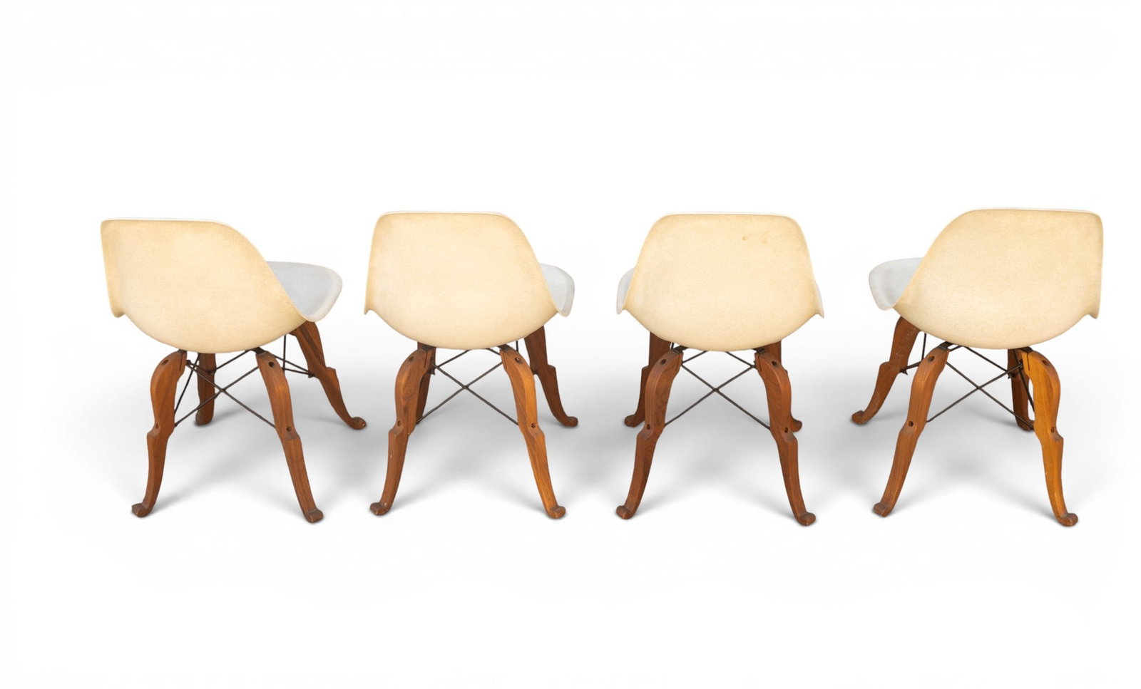 White Eames-Style Shell Chairs (4) - 6