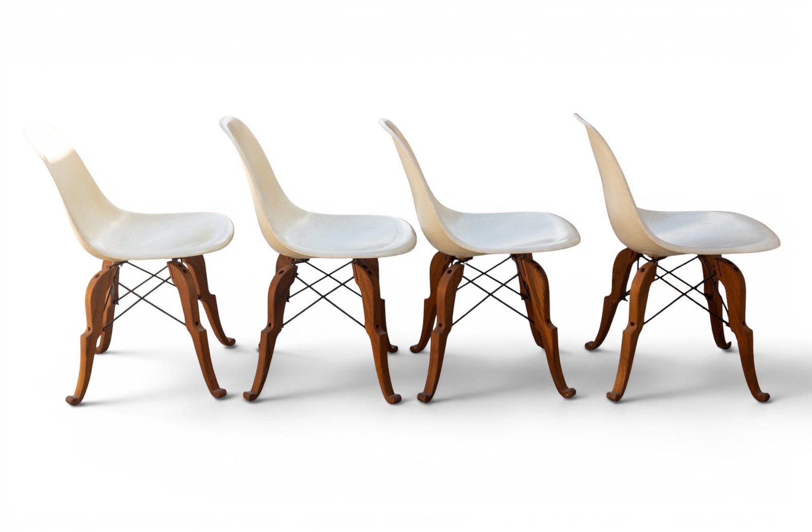 White Eames-Style Shell Chairs (4) - 7