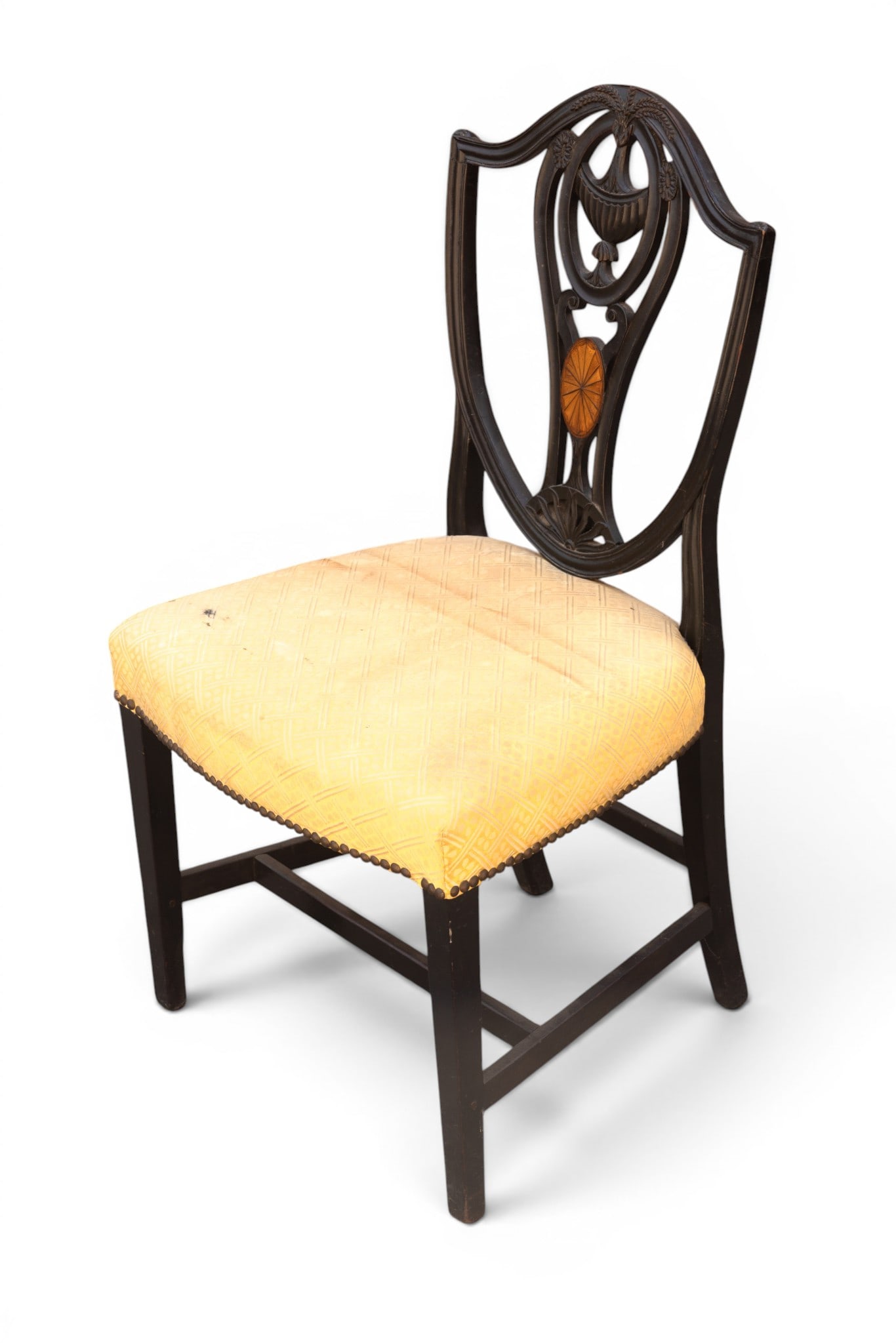 Carved Chair with Inlaid Backrest (1 of 8)