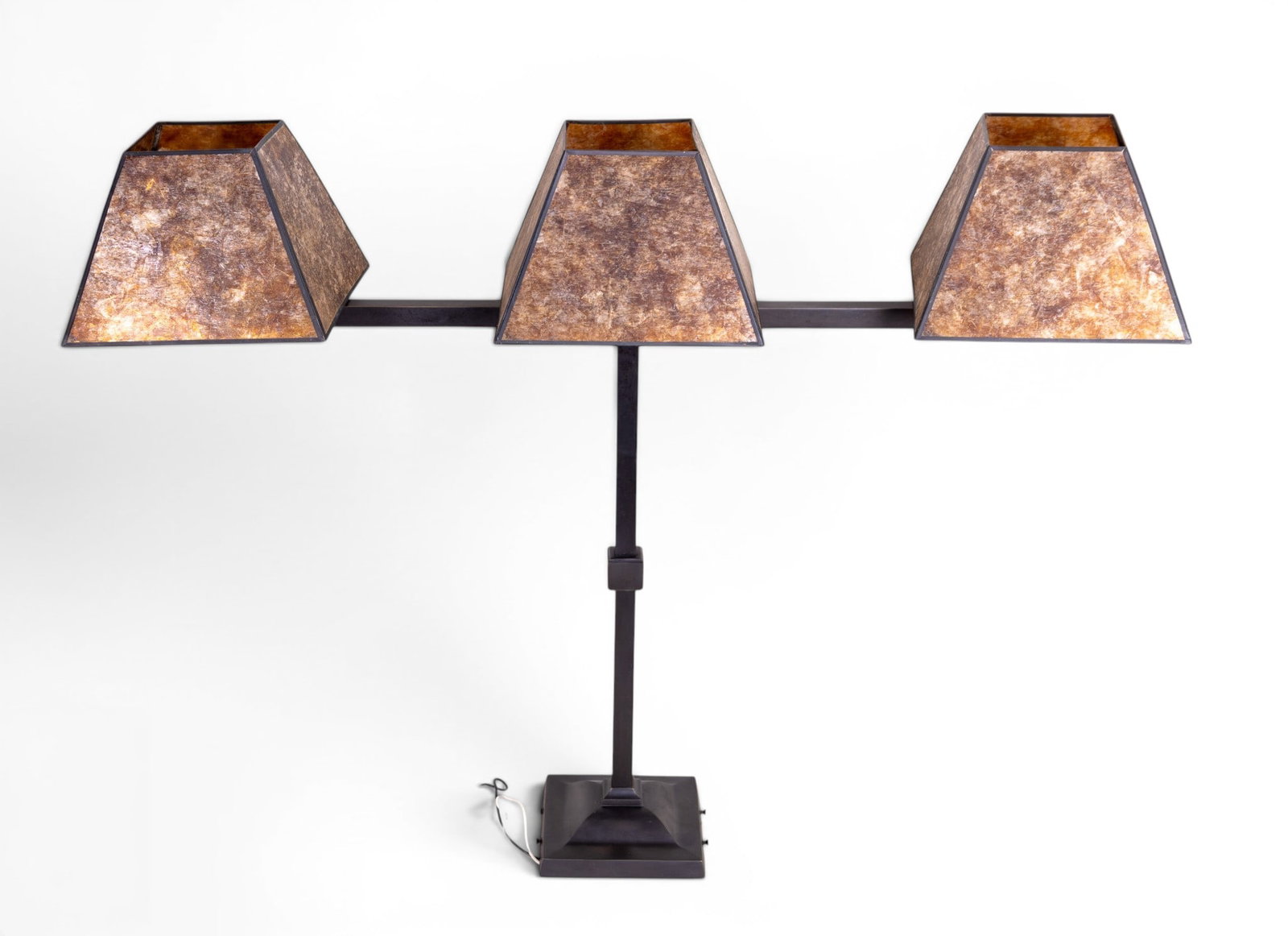 Contemporary 3-Socket Light Fixture w/ Mica Shades (1 of 7)