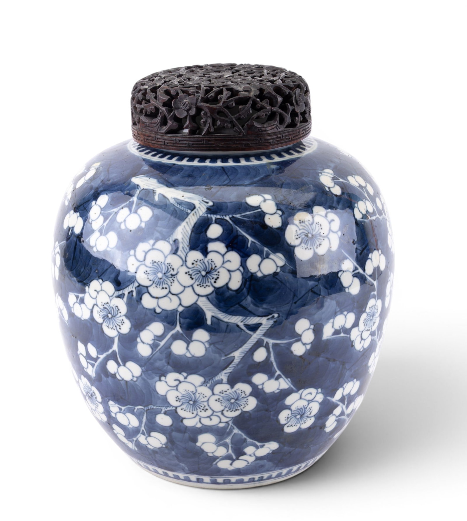 Chinese Blue & White Porcelain Ginger Jar w/ Lid (1 of 10)
