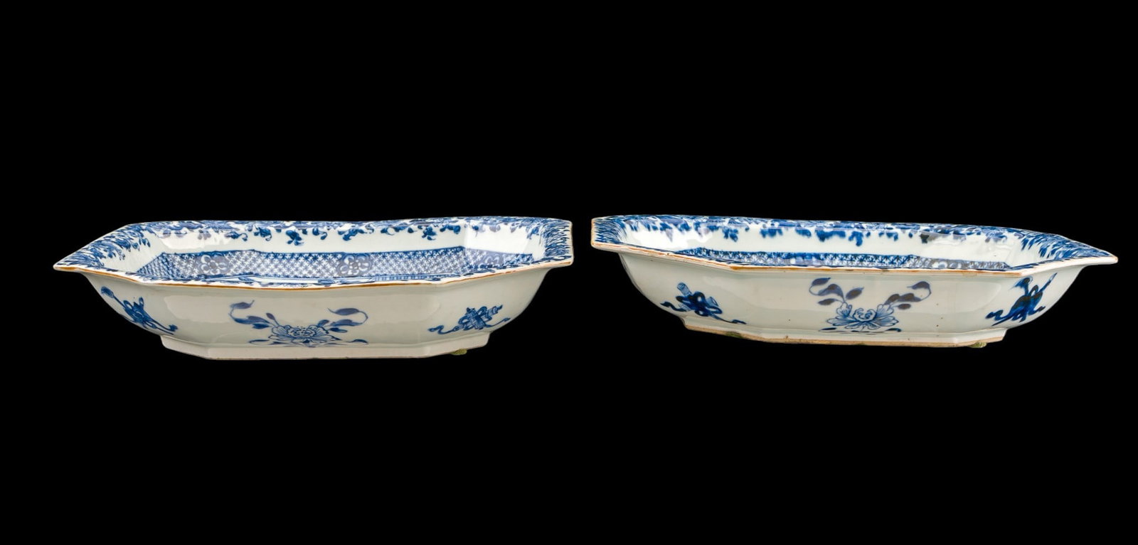 Pair of Chinese B&W Octagonal Plates (1 of 11)