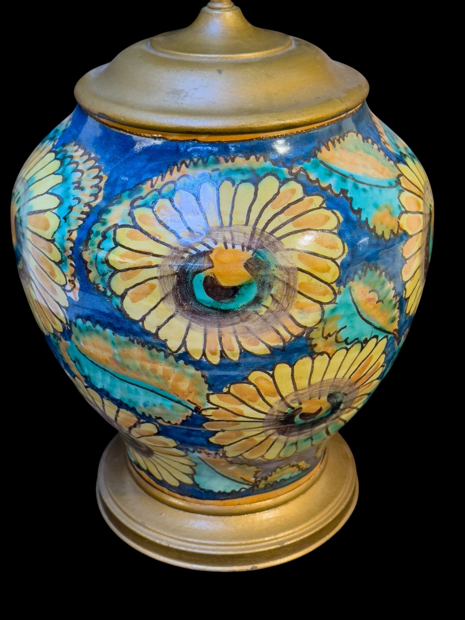 Hand Painted Earthenware Table Lamp - 3