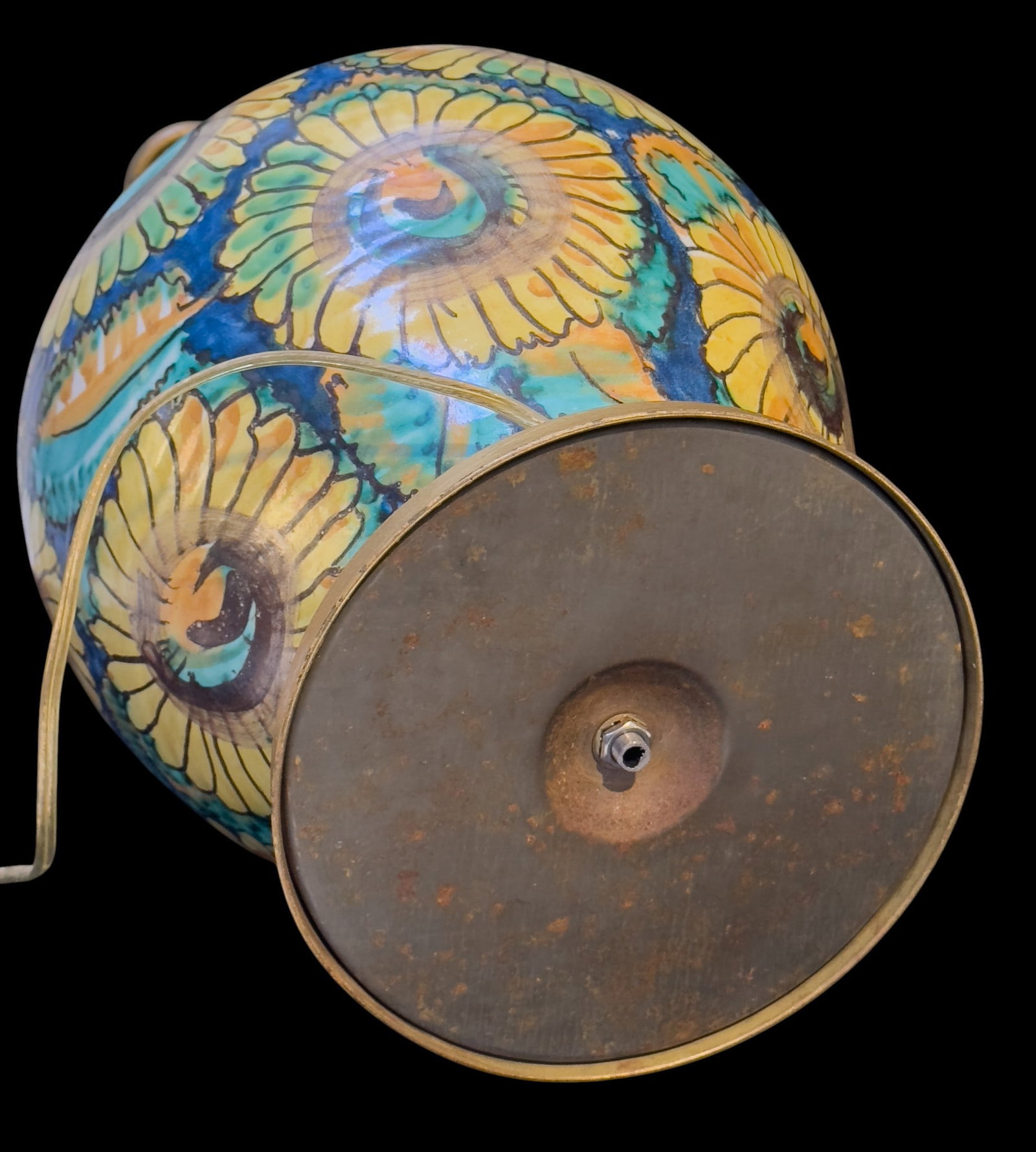 Hand Painted Earthenware Table Lamp - 6