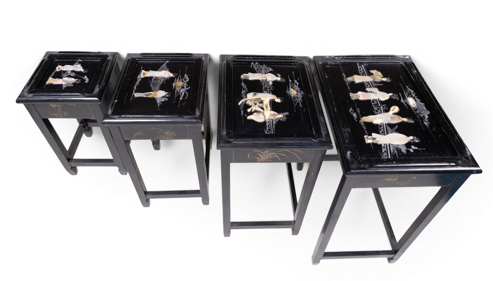Chinese Lacquer Nesting Tables - 10