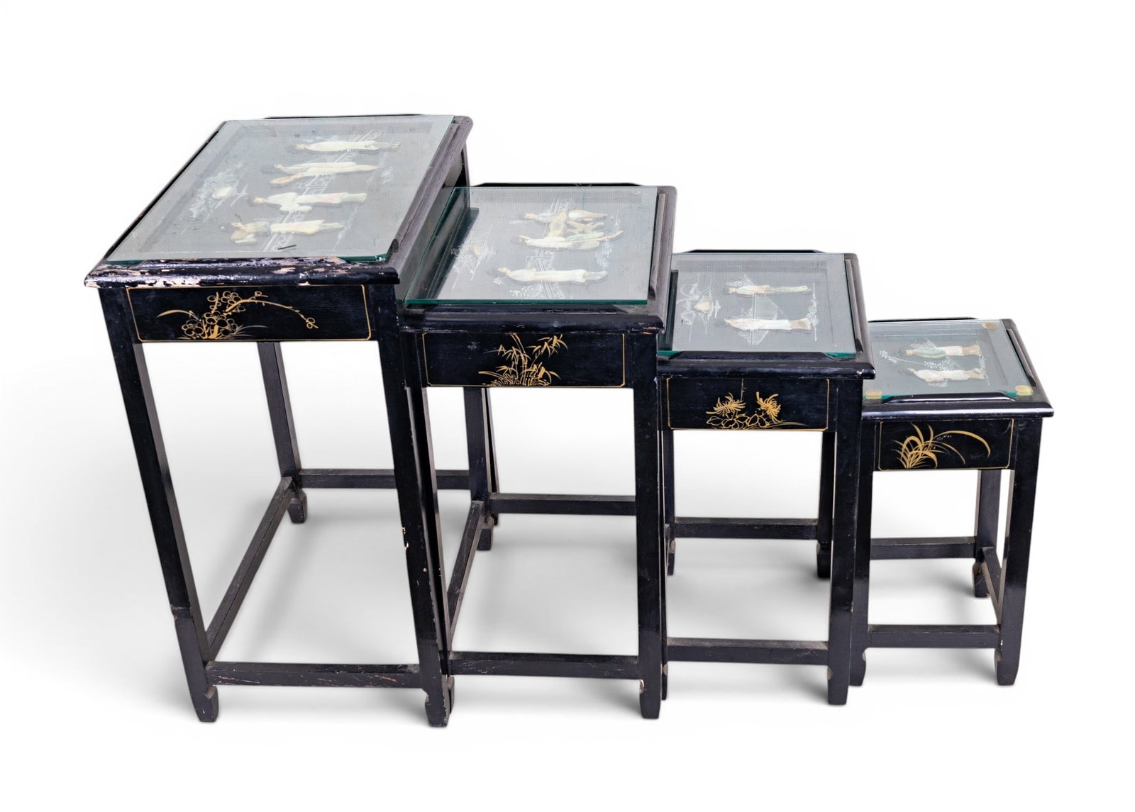 Chinese Lacquer Nesting Tables (1 of 10)