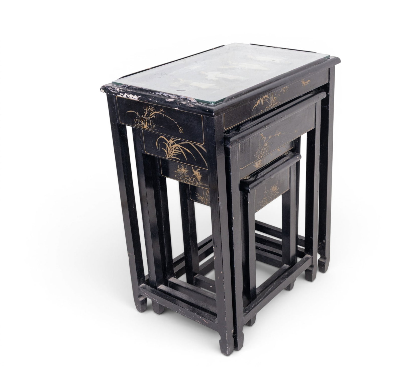 Chinese Lacquer Nesting Tables - 2