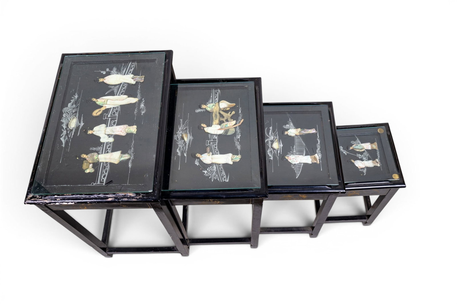 Chinese Lacquer Nesting Tables - 4