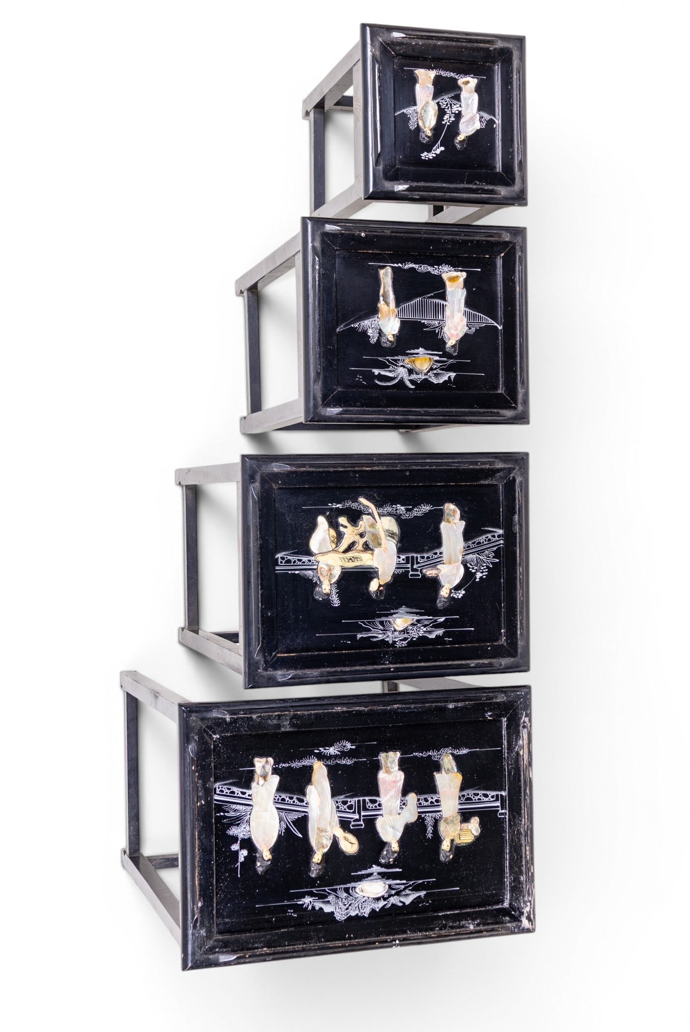 Chinese Lacquer Nesting Tables - 5