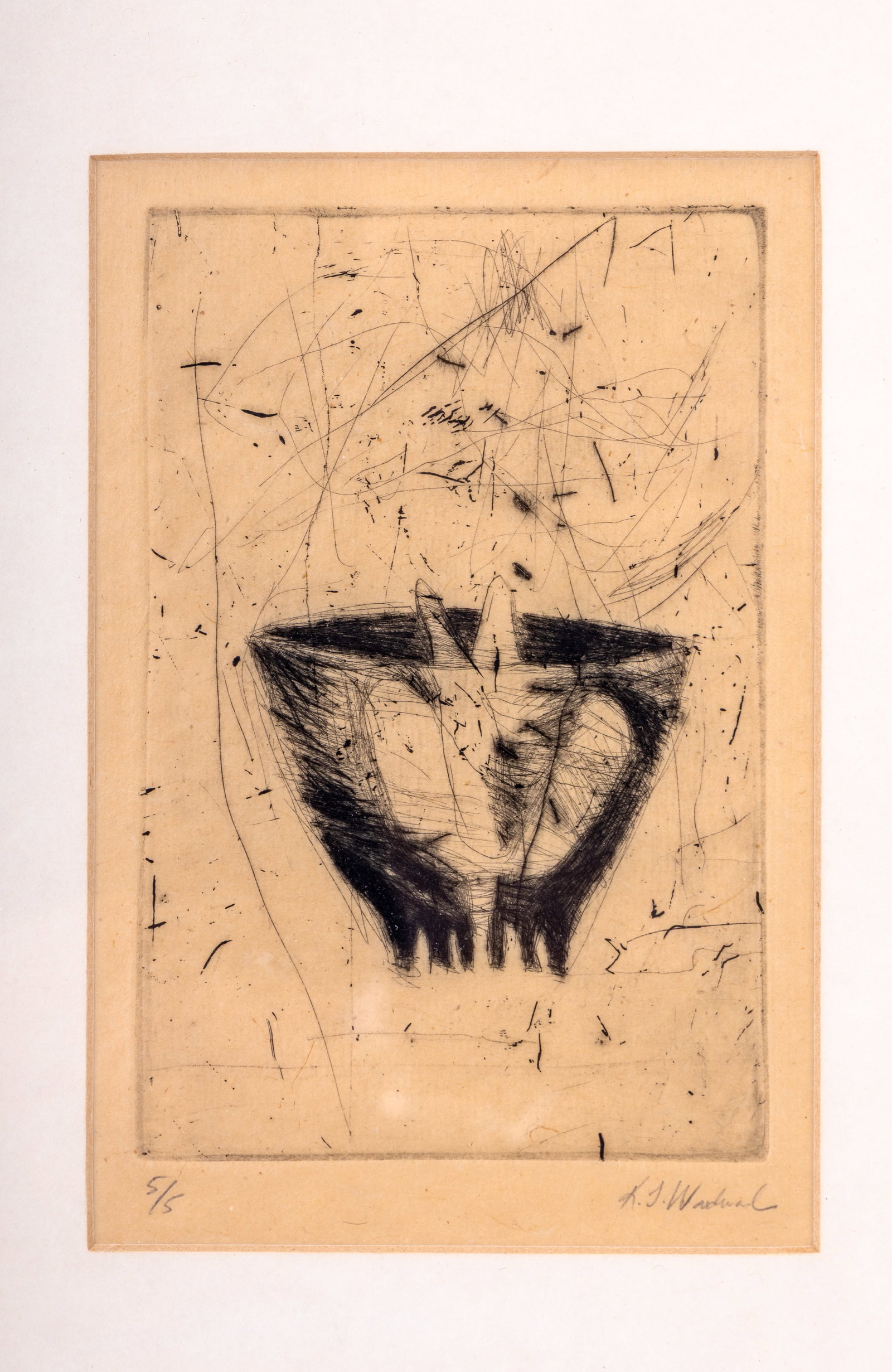 Signed Limited Edition Dry Point Etching - 2