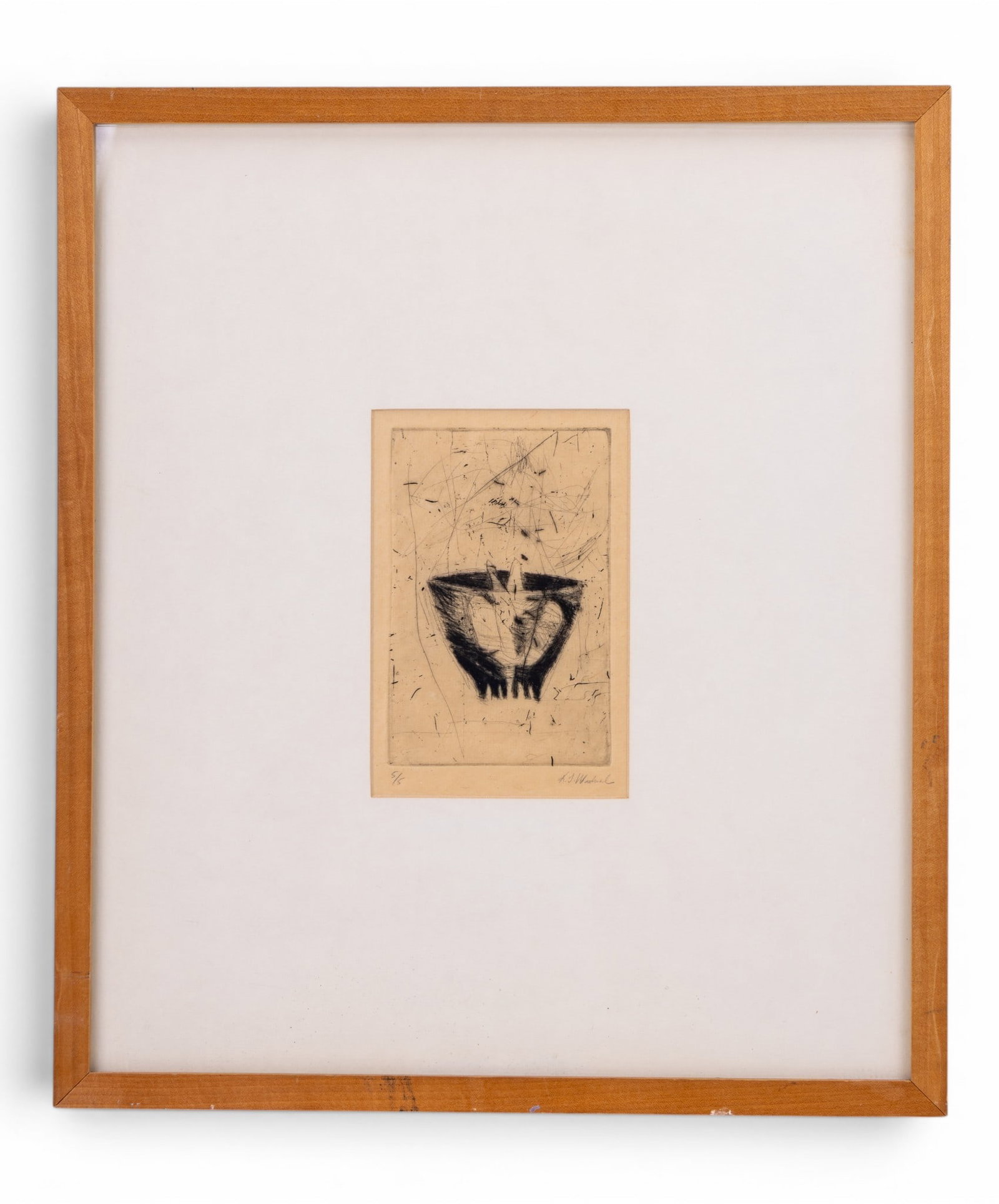Signed Limited Edition Dry Point Etching - 7
