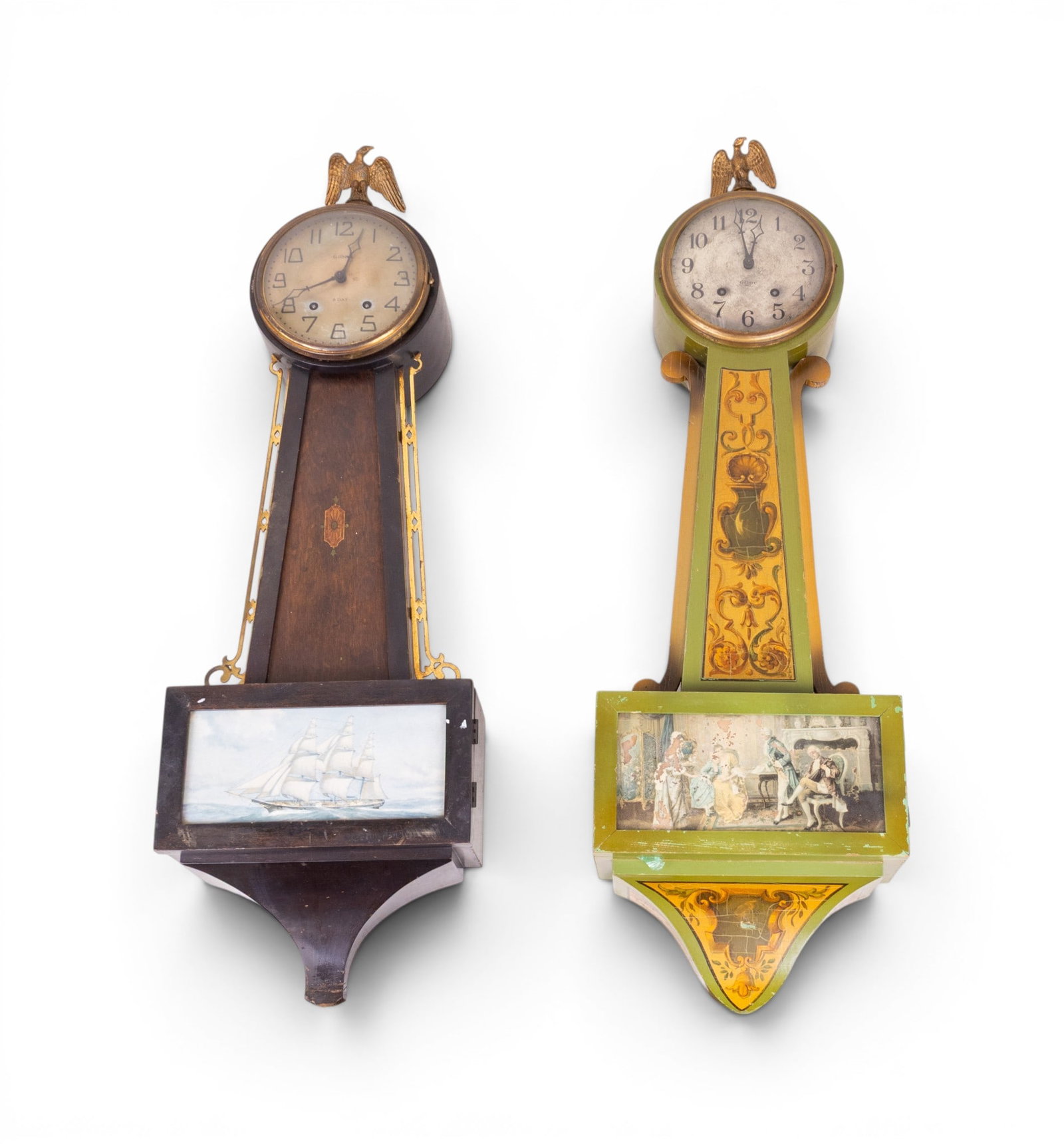 Pair of Gilbert USA 8-Day Mantel Clocks (1 of 12)