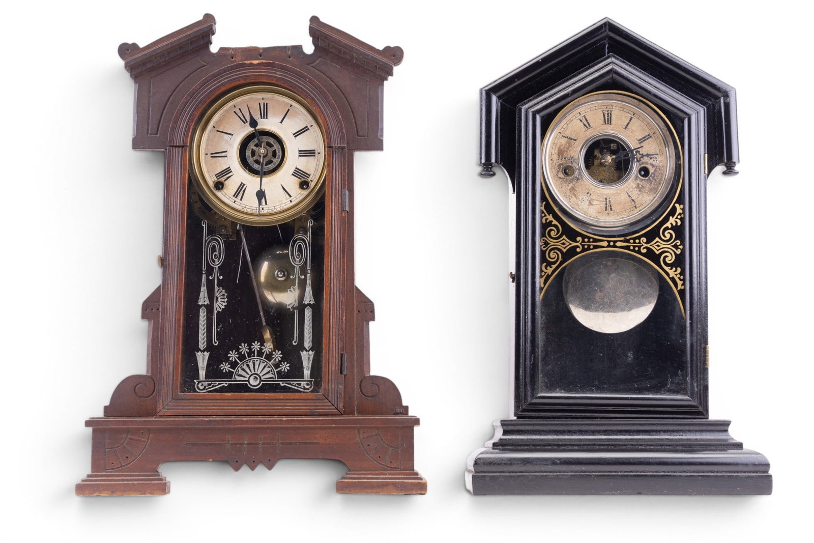 Antique Gilbert Gingerbread Mantle Clocks (1 of 17)