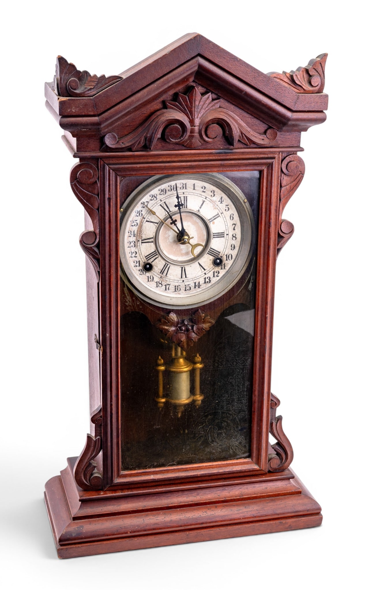 Gilbert Clock Co Gingerbread Shelf Clock (1 of 10)