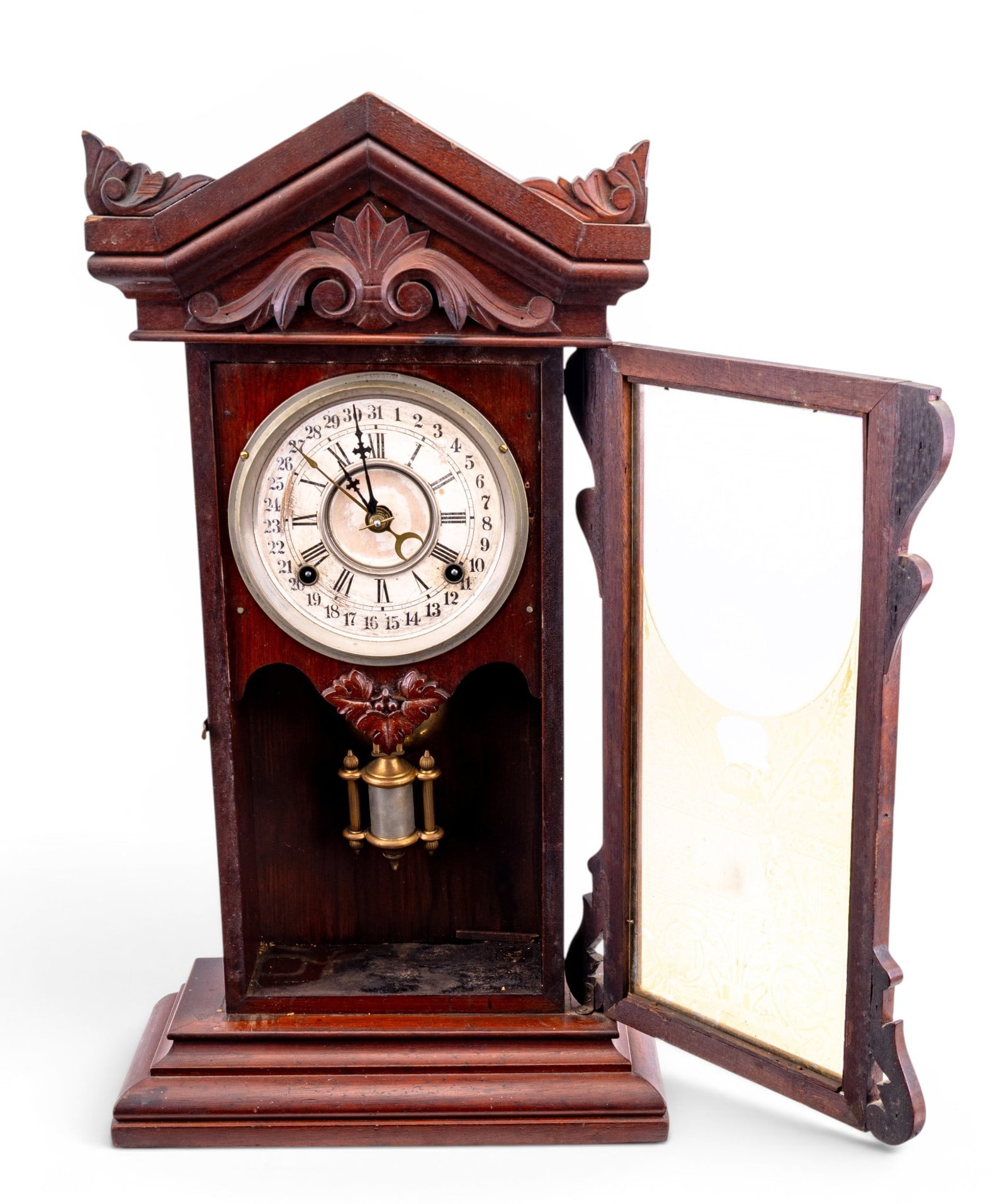 Gilbert Clock Co Gingerbread Shelf Clock - 2