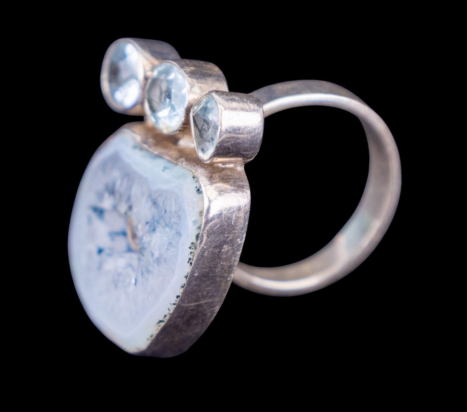 Geode and Silver Ring - 2
