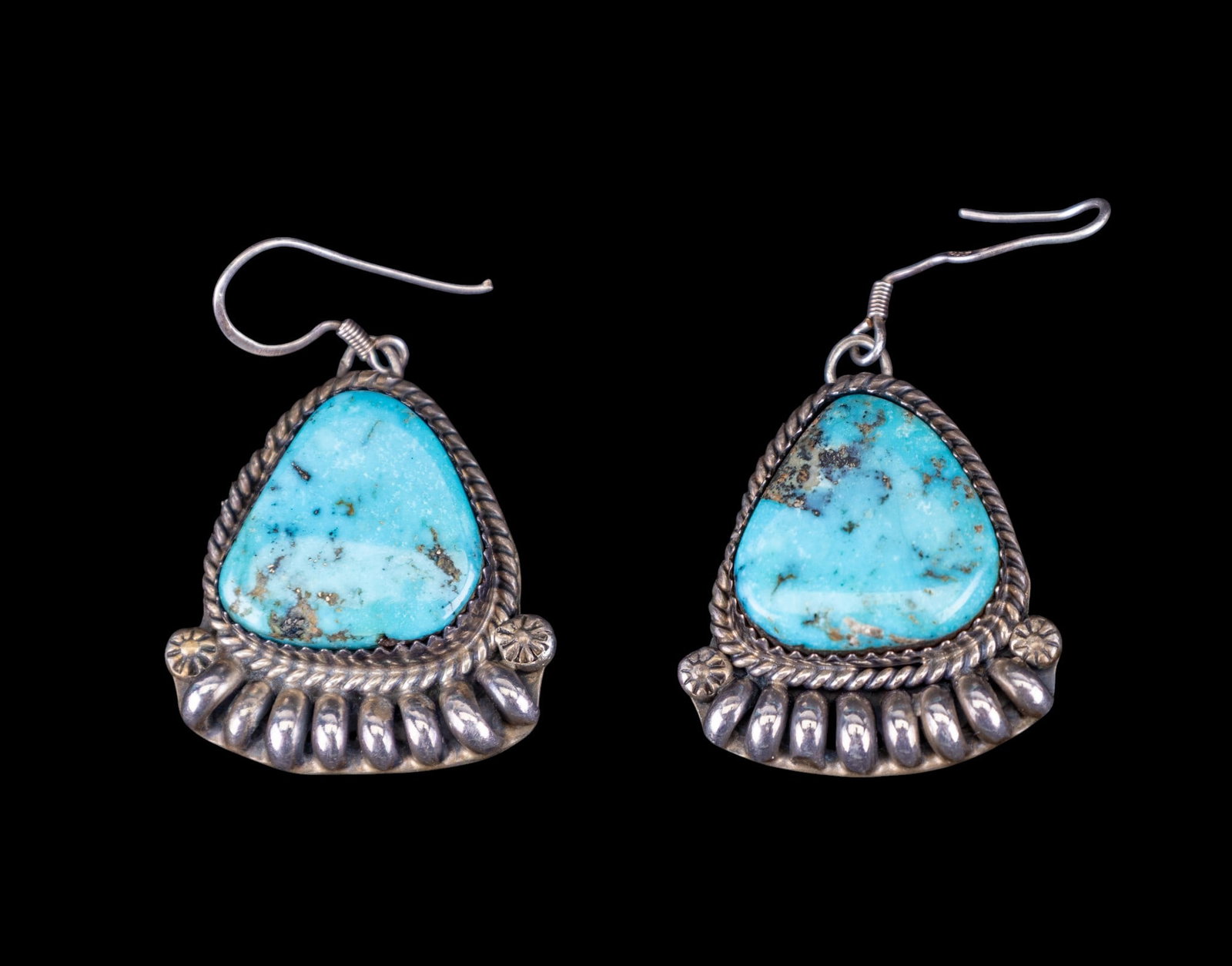 Large Vintage Turquoise Earrings (1 of 4)
