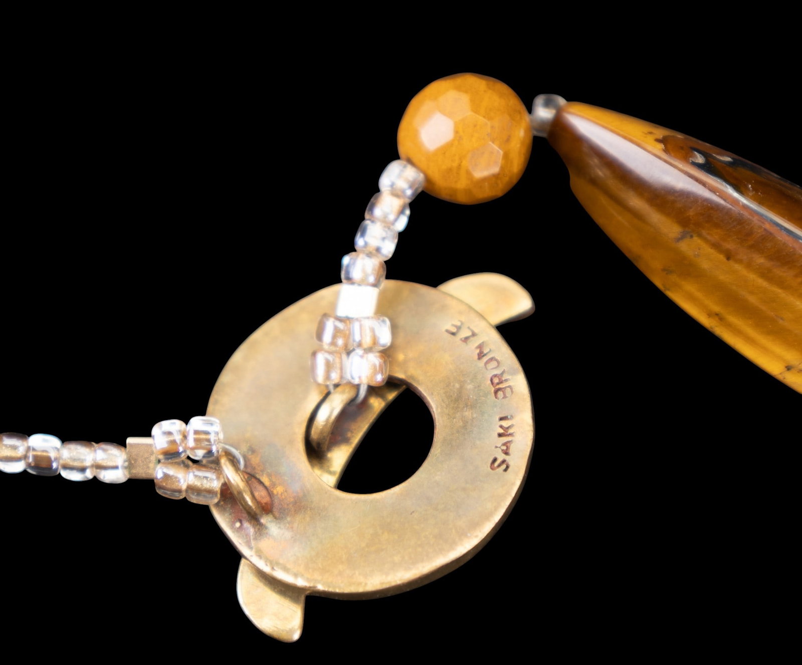 Tiger Eye and Bronze Necklace - 3
