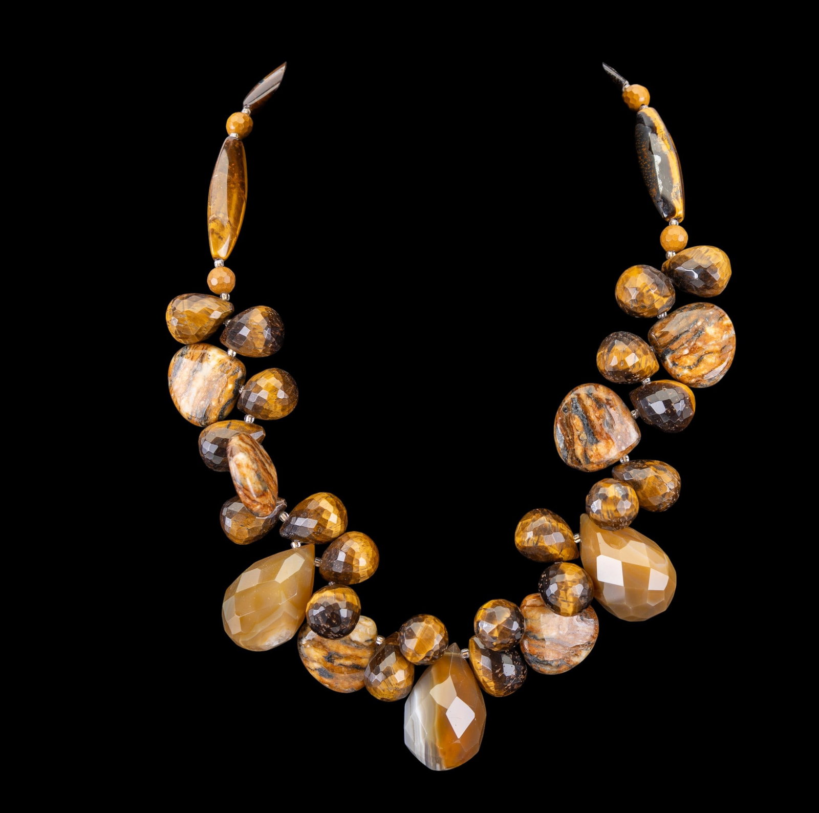 Tiger Eye and Bronze Necklace - 5