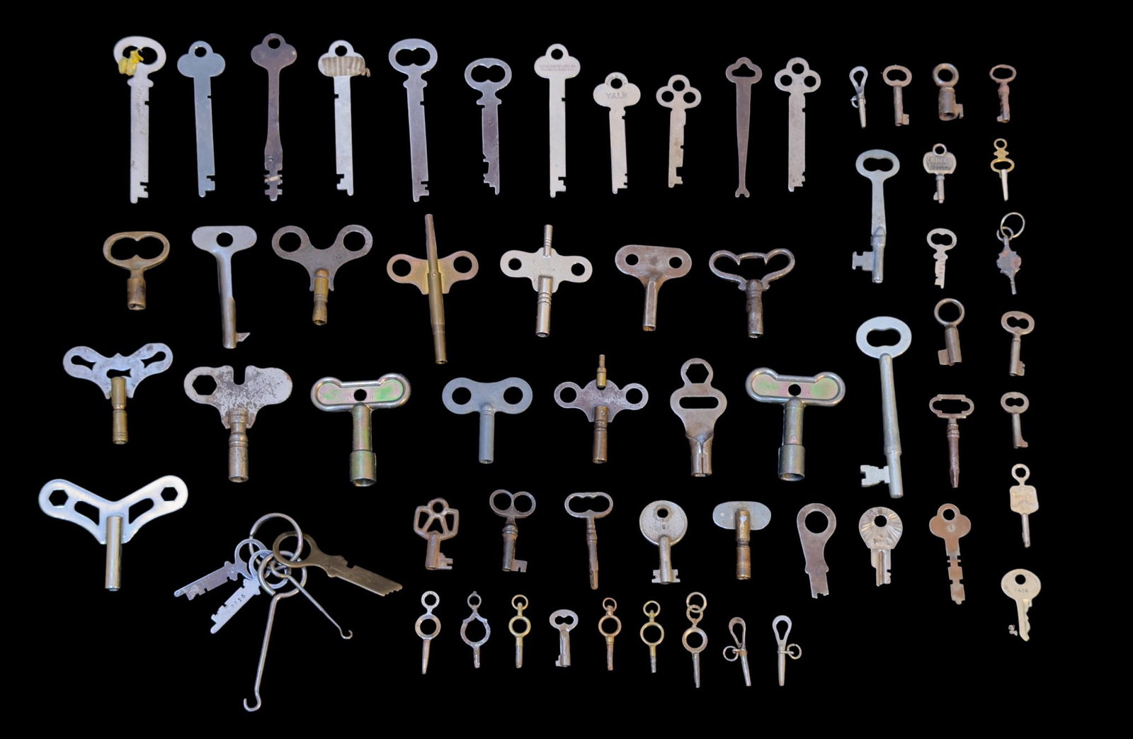 Skeleton, Clock, & Pocket Watch Keys - Iron, Brass (1 of 6)