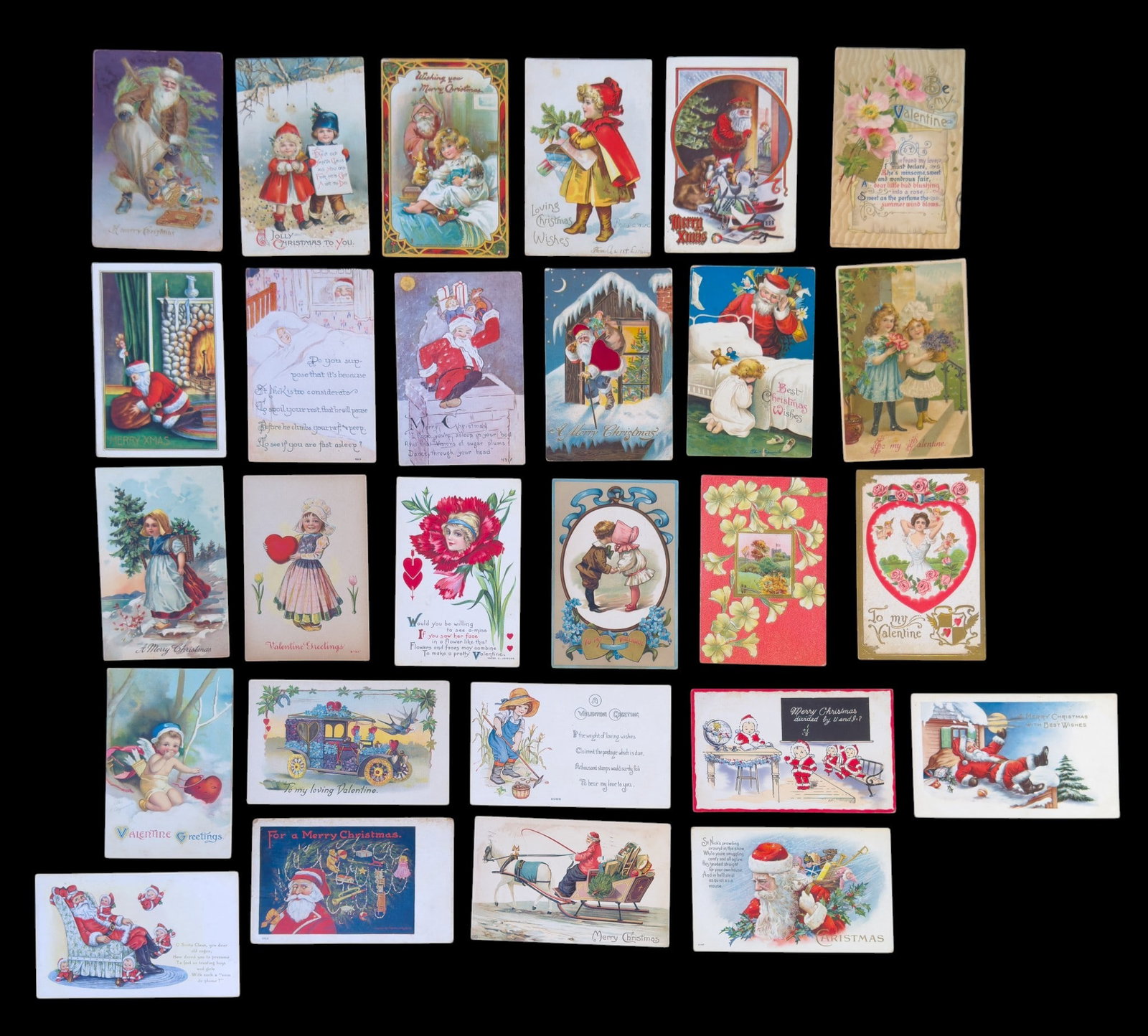 Antique Embossed Holiday Cards (1 of 3)
