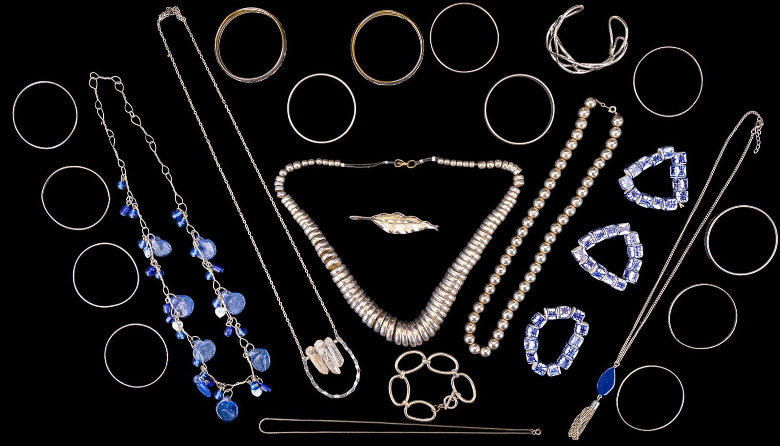 Blue and Silver Tone Costume Jewelry (1 of 11)