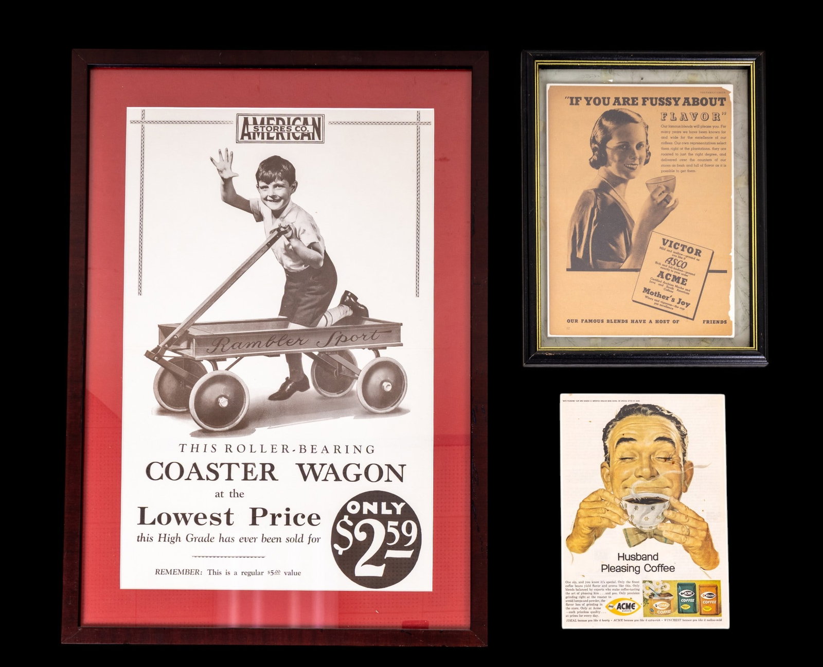 Framed Vintage Advertisements - 2