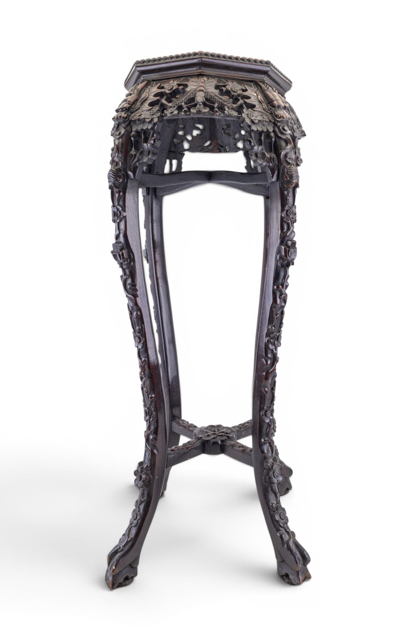 Antique Chinese Carved Rosewood Pedestal (1 of 8)