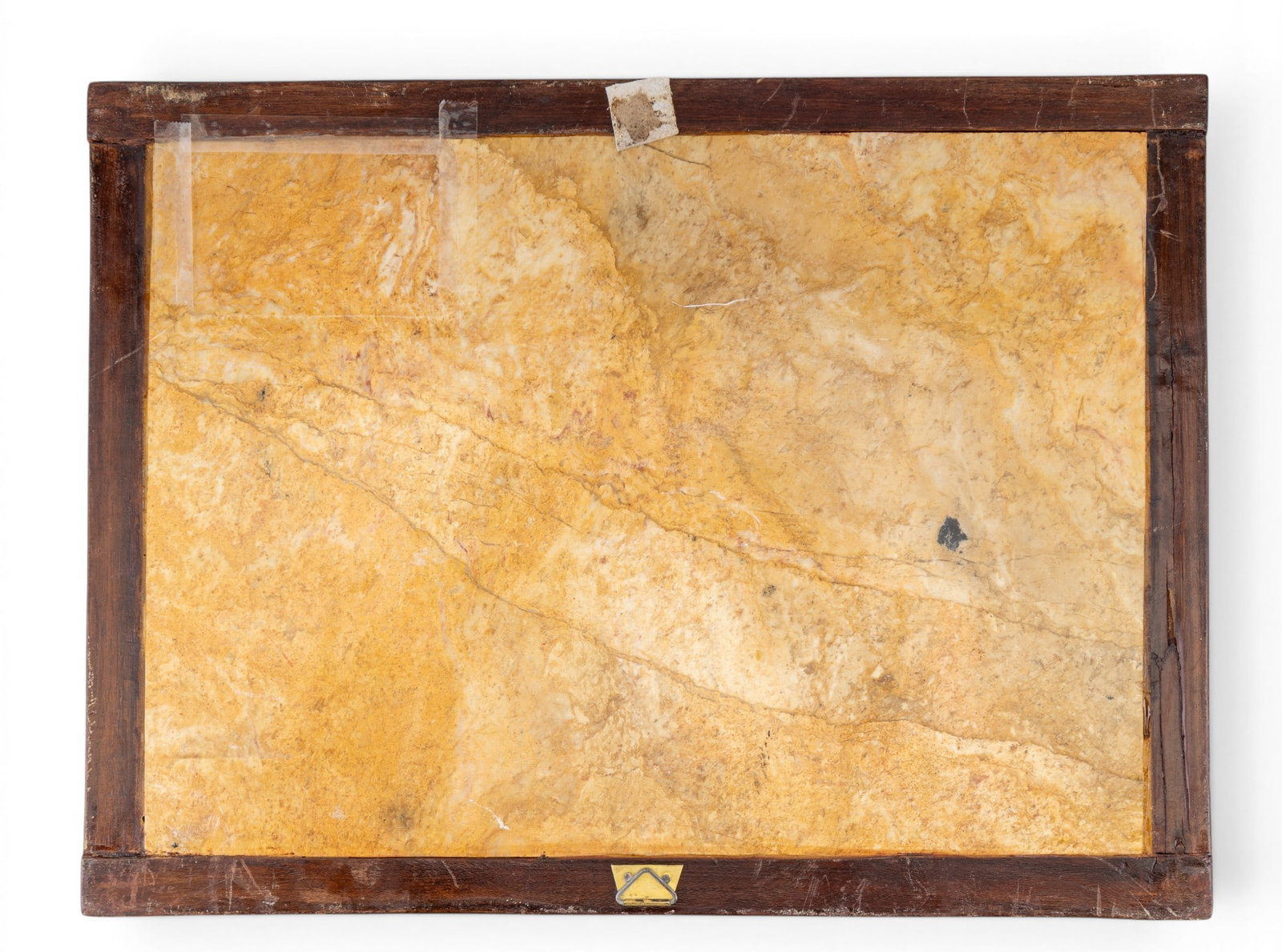 Chinese Cinnabar Tray, Marble MOP Plaque - 8