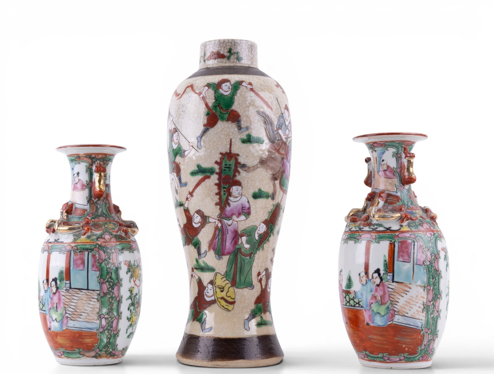 3 Chinese Porcelain Vases - 4