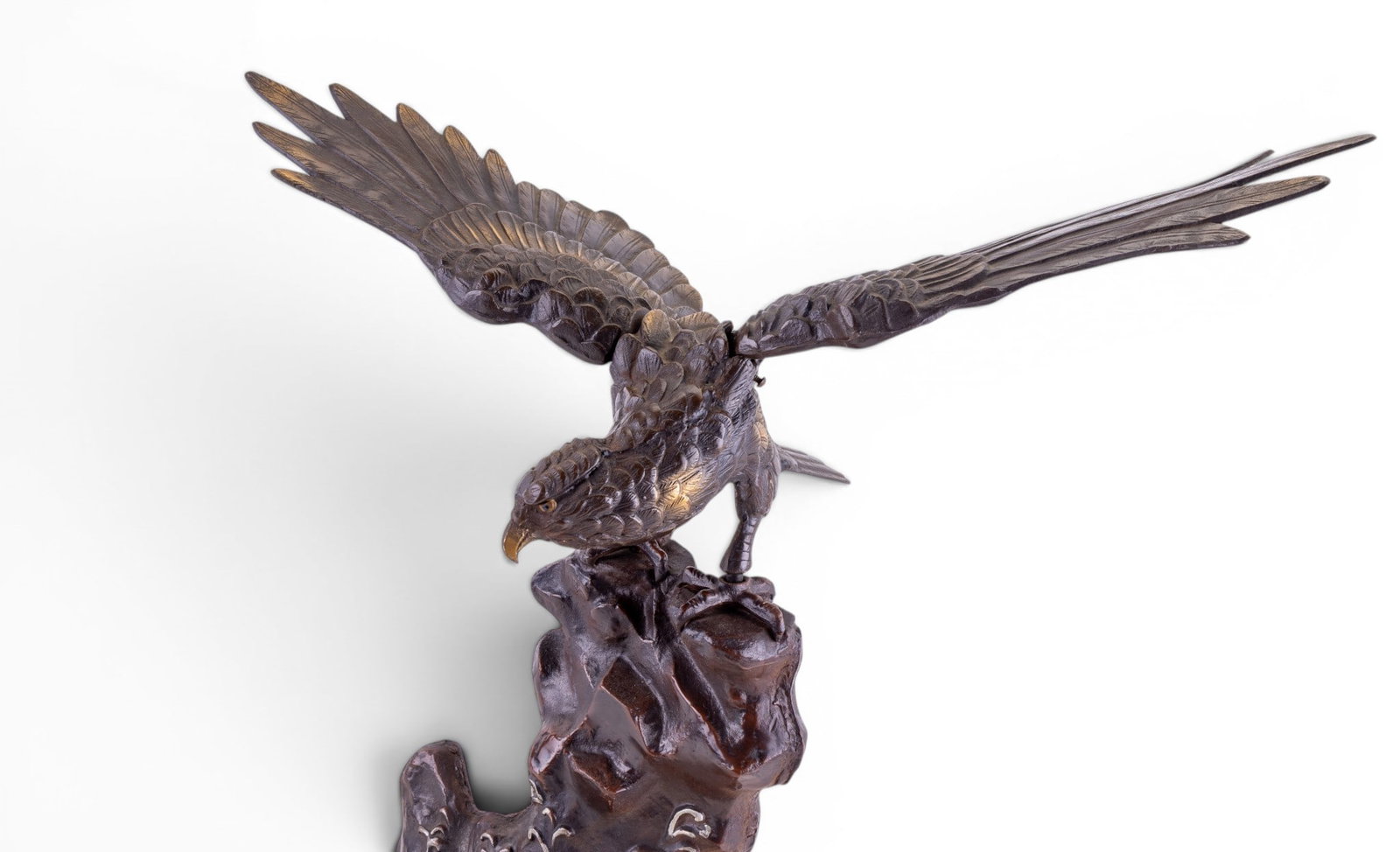 Japanese Iron Eagle Statue (4 Pc.) - 4