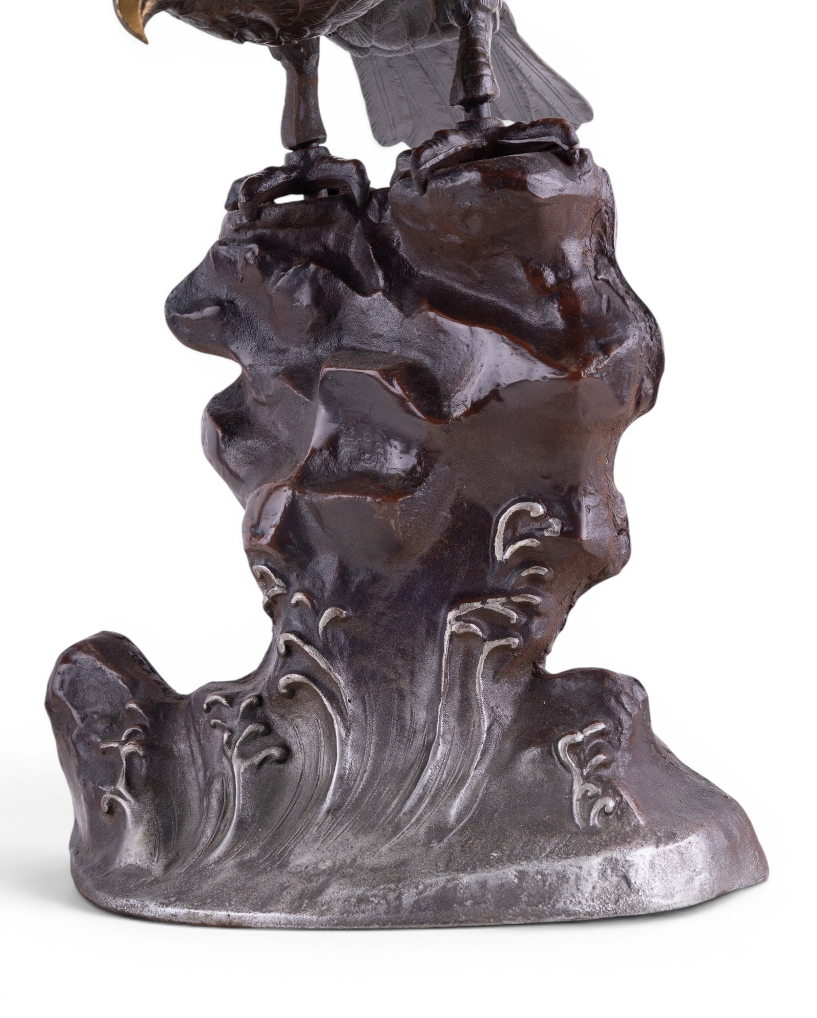 Japanese Iron Eagle Statue (4 Pc.) - 5