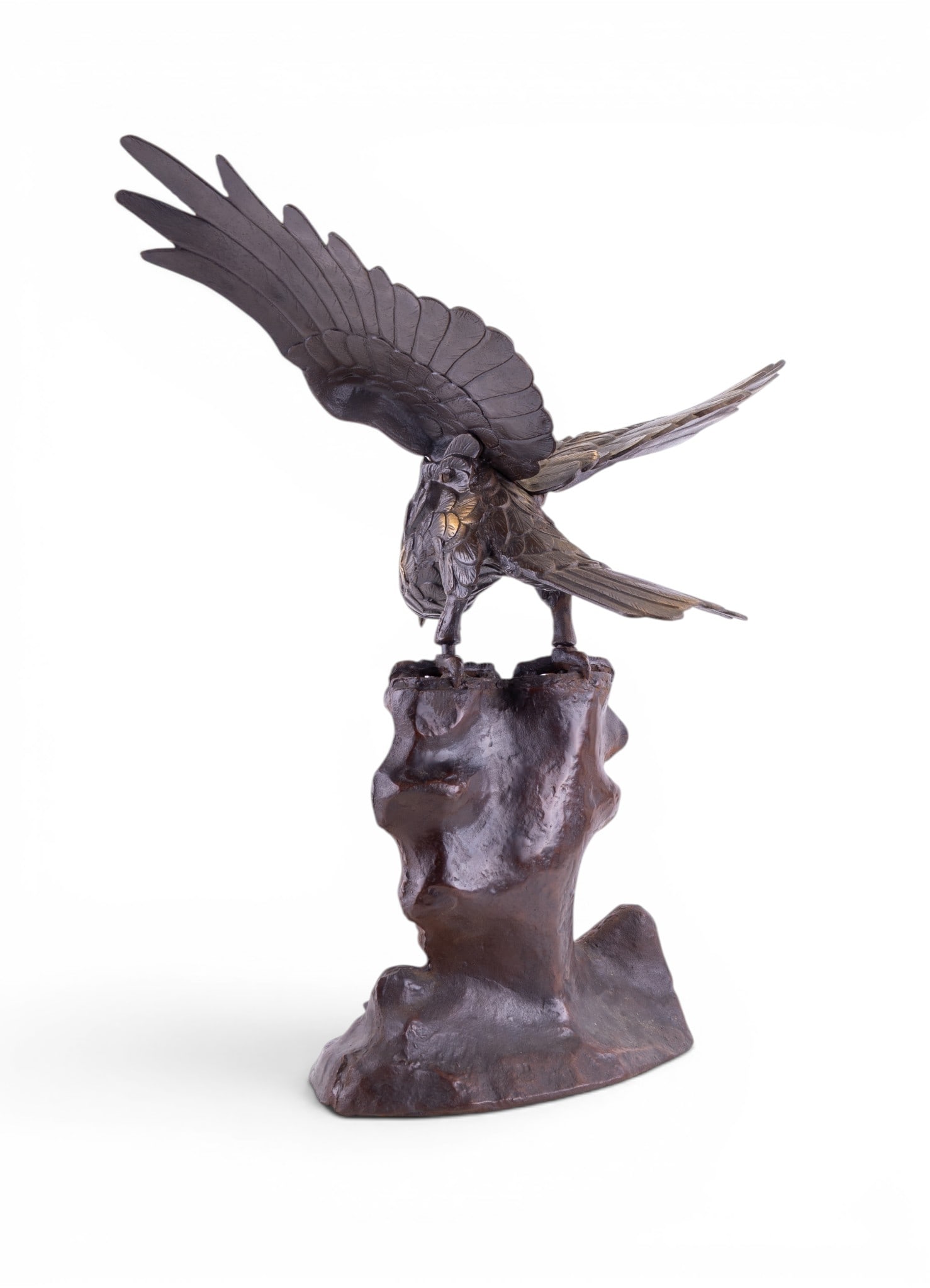 Japanese Iron Eagle Statue (4 Pc.) - 7