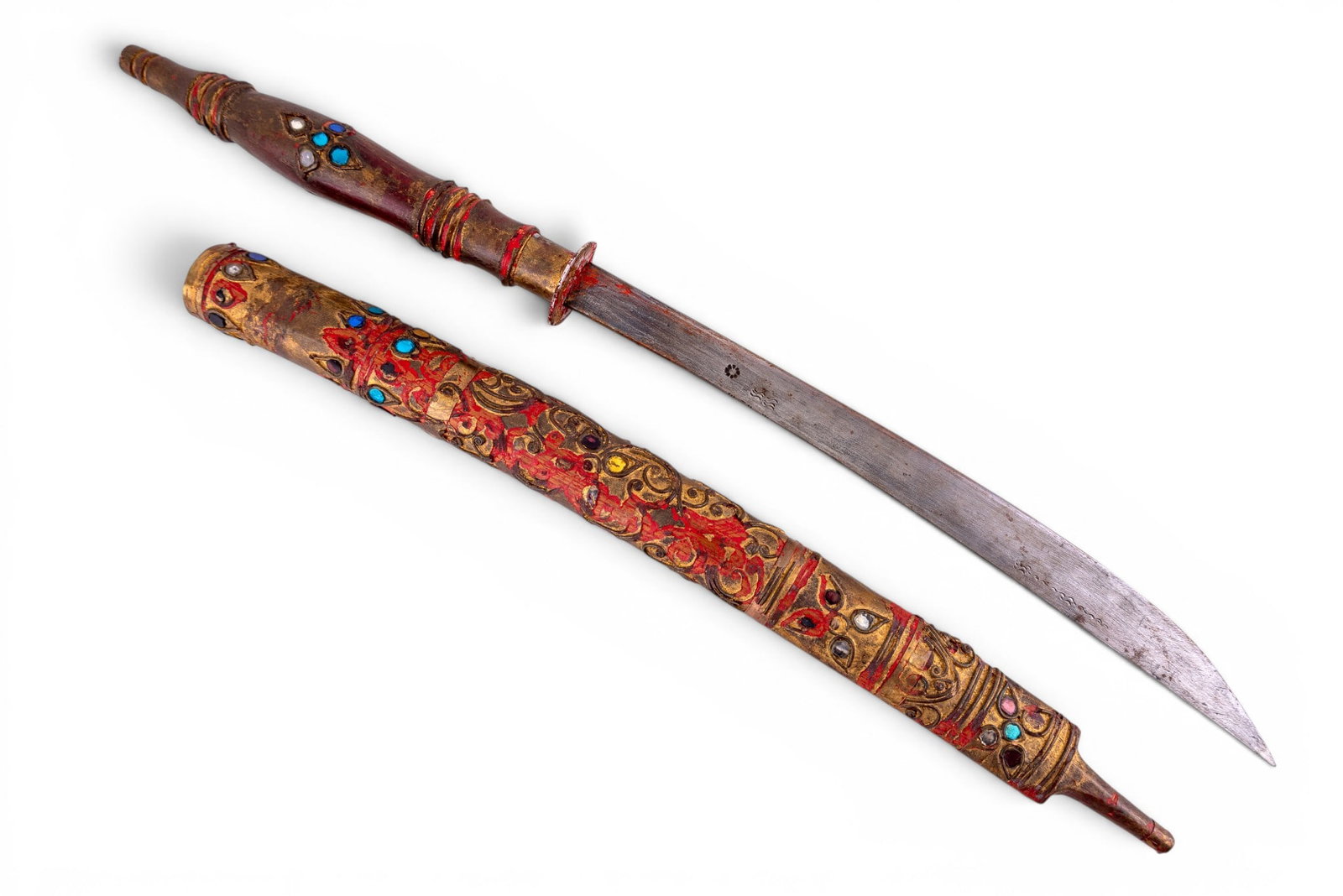Antique Hallmarked Sword w/ Decorated Scabbard - 2