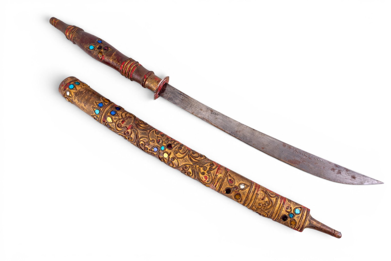 Antique Hallmarked Sword w/ Decorated Scabbard - 3