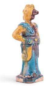 Chinese Sancai Figural Roof Tile