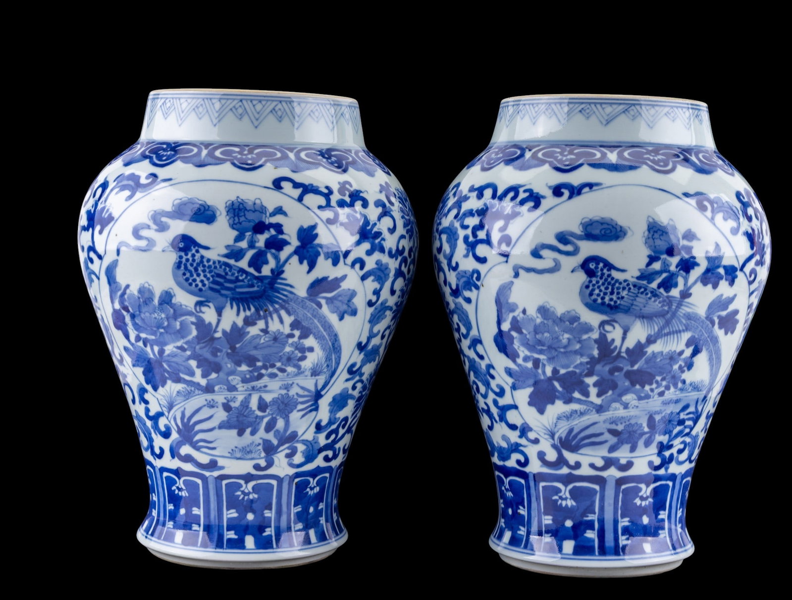 Chinese Blue & White Ginger Jars w/ Birds (1 of 7)