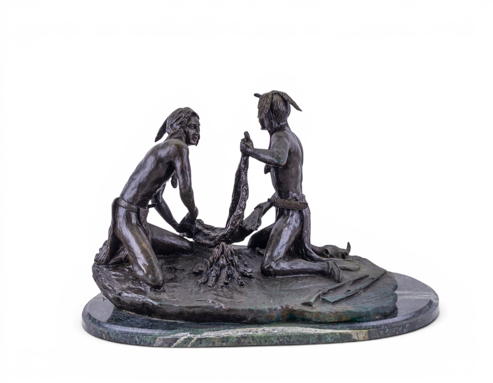 Large Bronze Figural Sculpture, After Remington (1 of 12)
