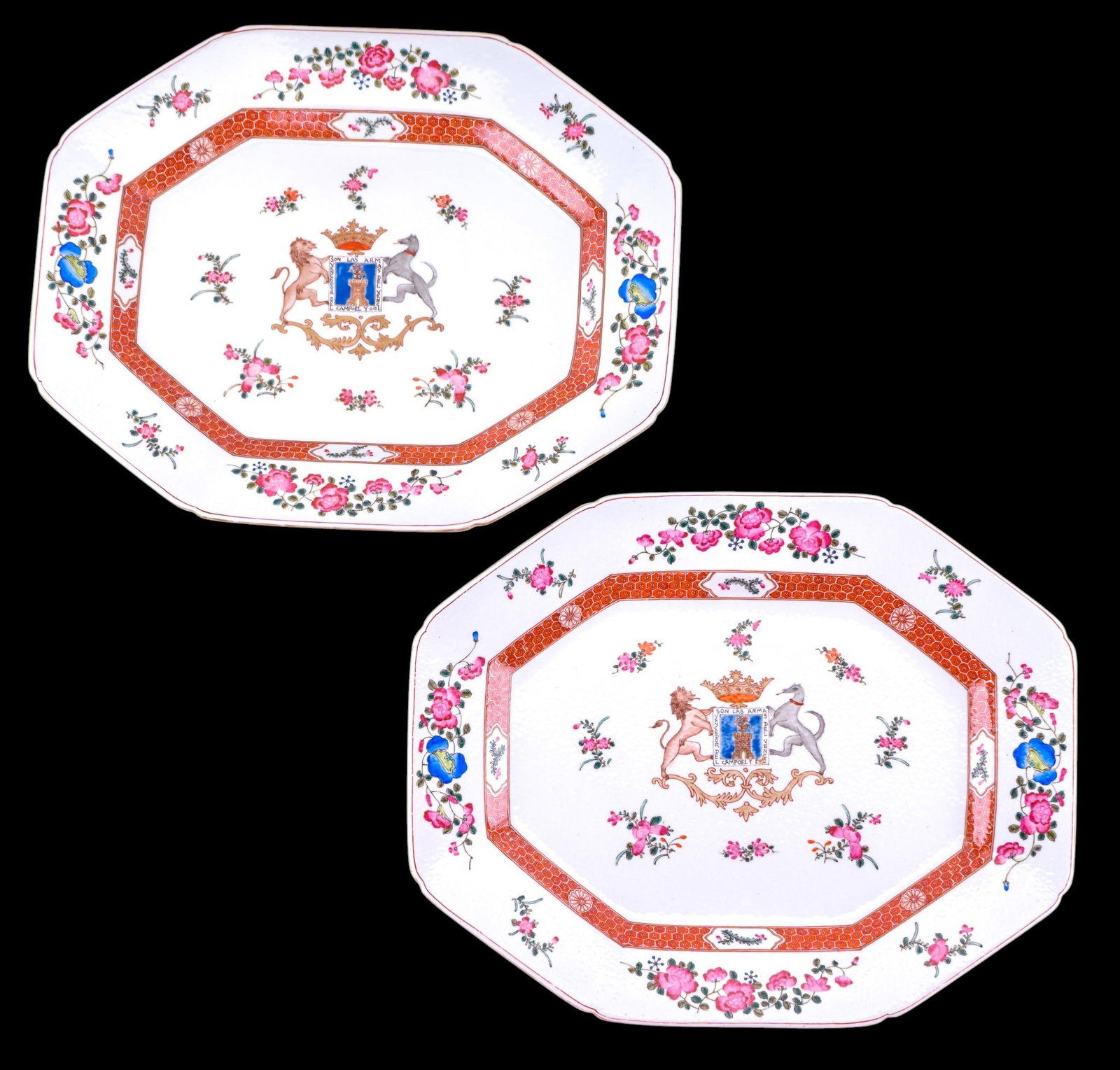 20th C Italian Chinoiserie Porcelain Trays (2) (1 of 8)