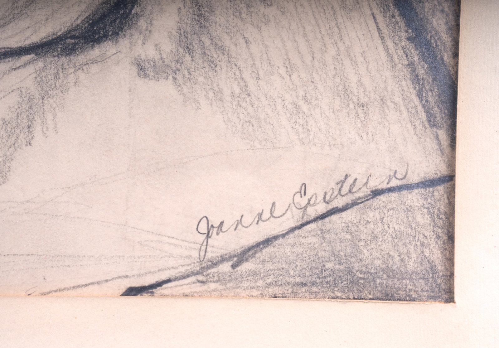 Impressionist Graphite Drawing, Signed - 3