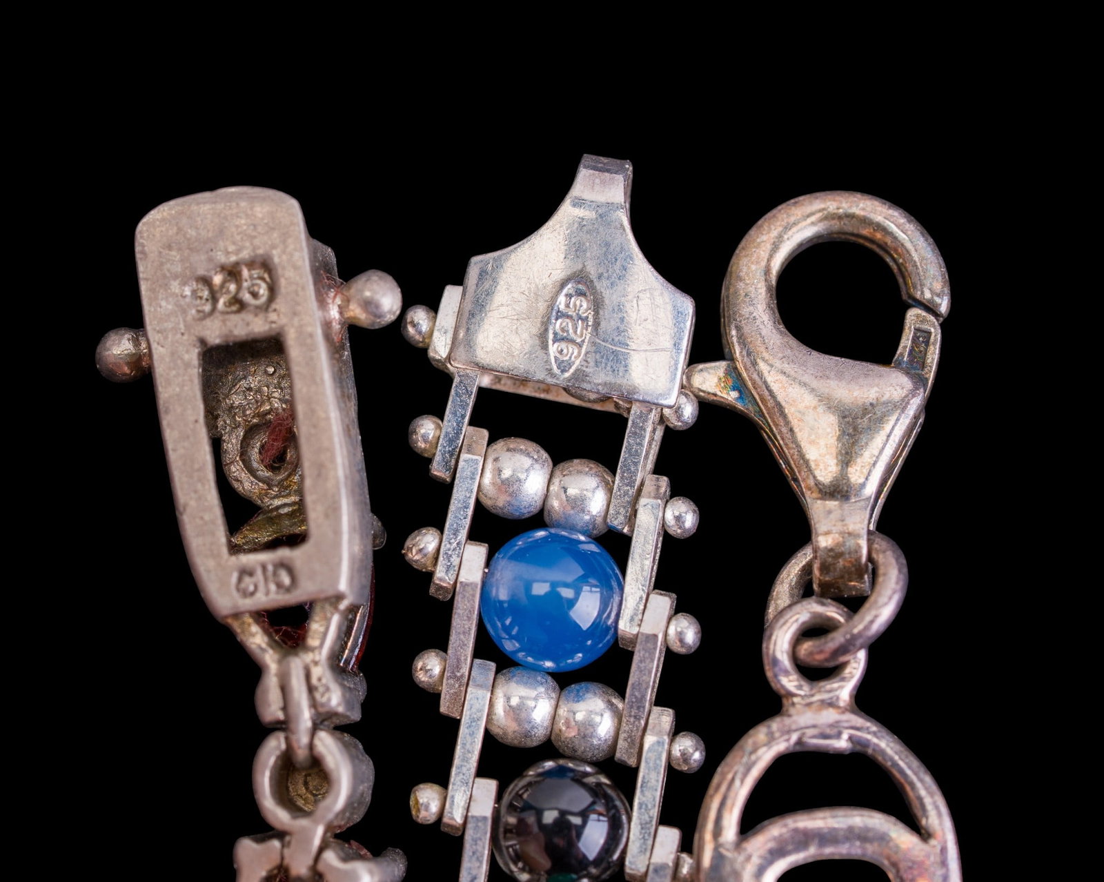 Multi Gemstone Sterling Silver Bracelets - 4