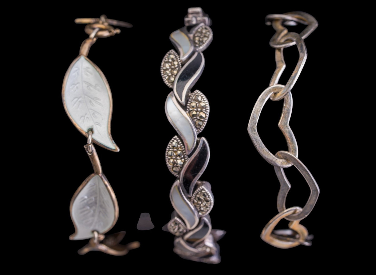 3 Sterling Silver Bracelets - 2