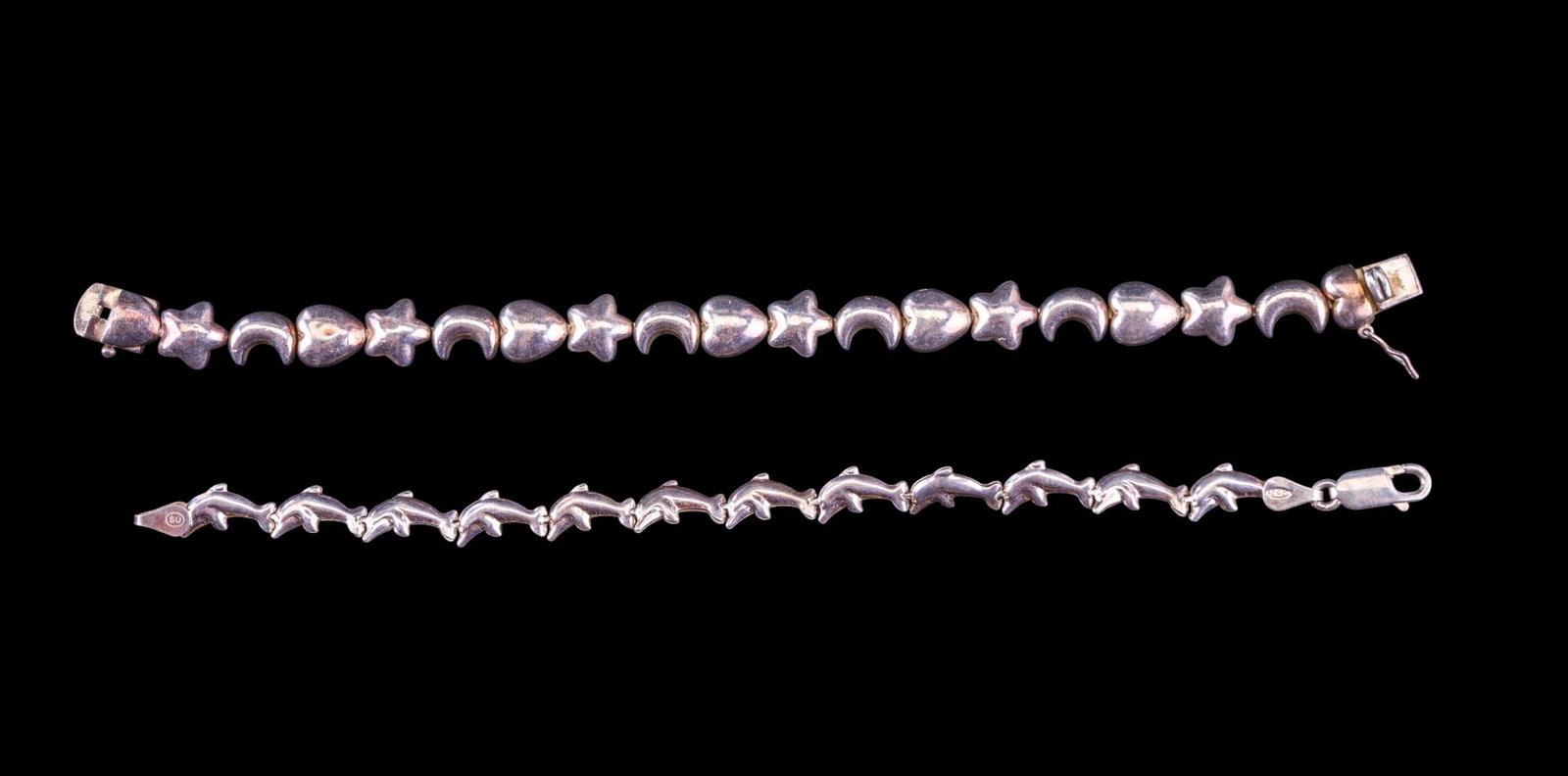 2 Solid Sterling Silver Bracelet 26 grams  - 2