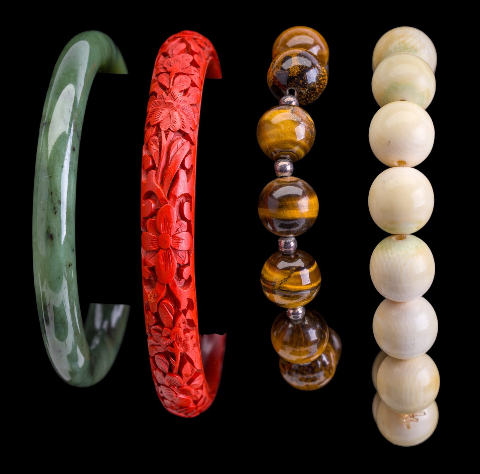 4 Chinese Bangle Bracelets  - 3
