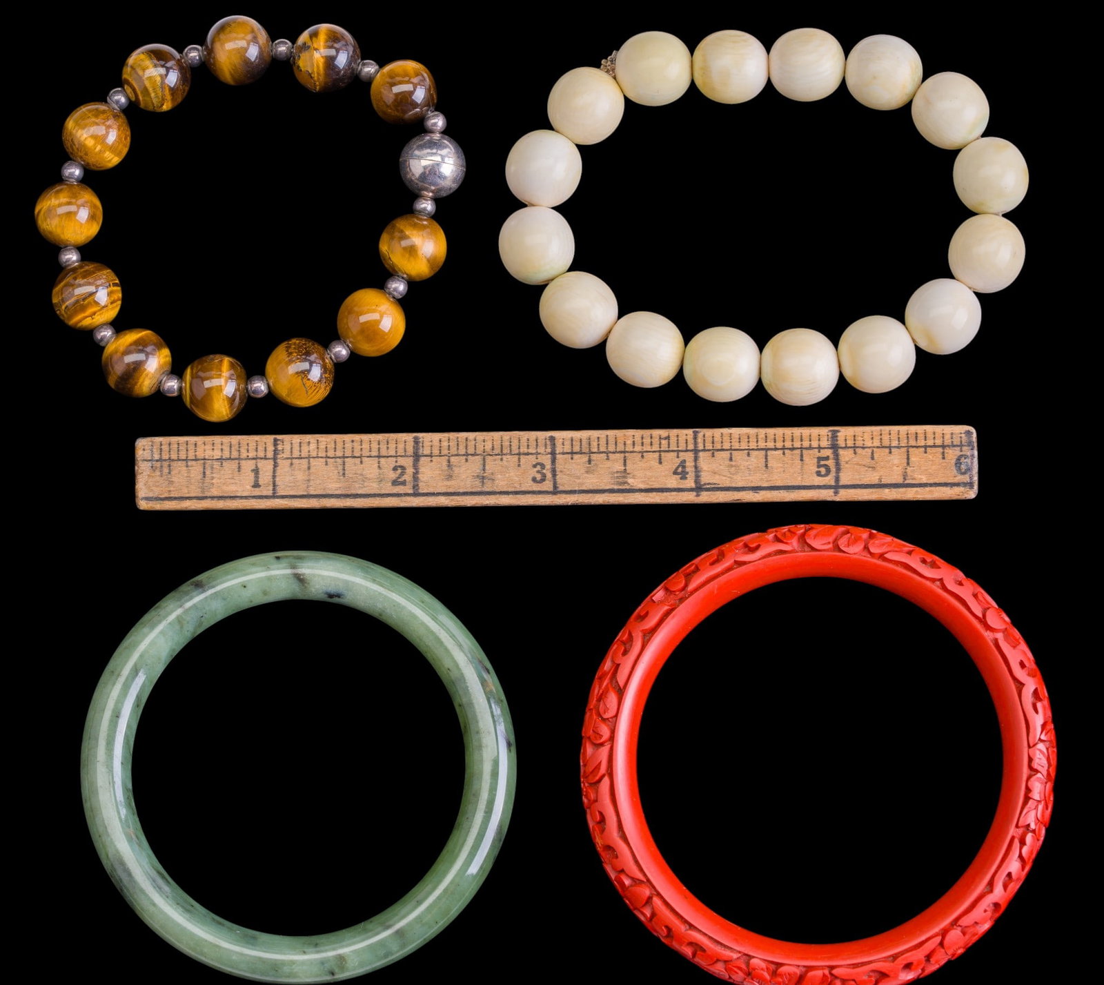 4 Chinese Bangle Bracelets  - 4