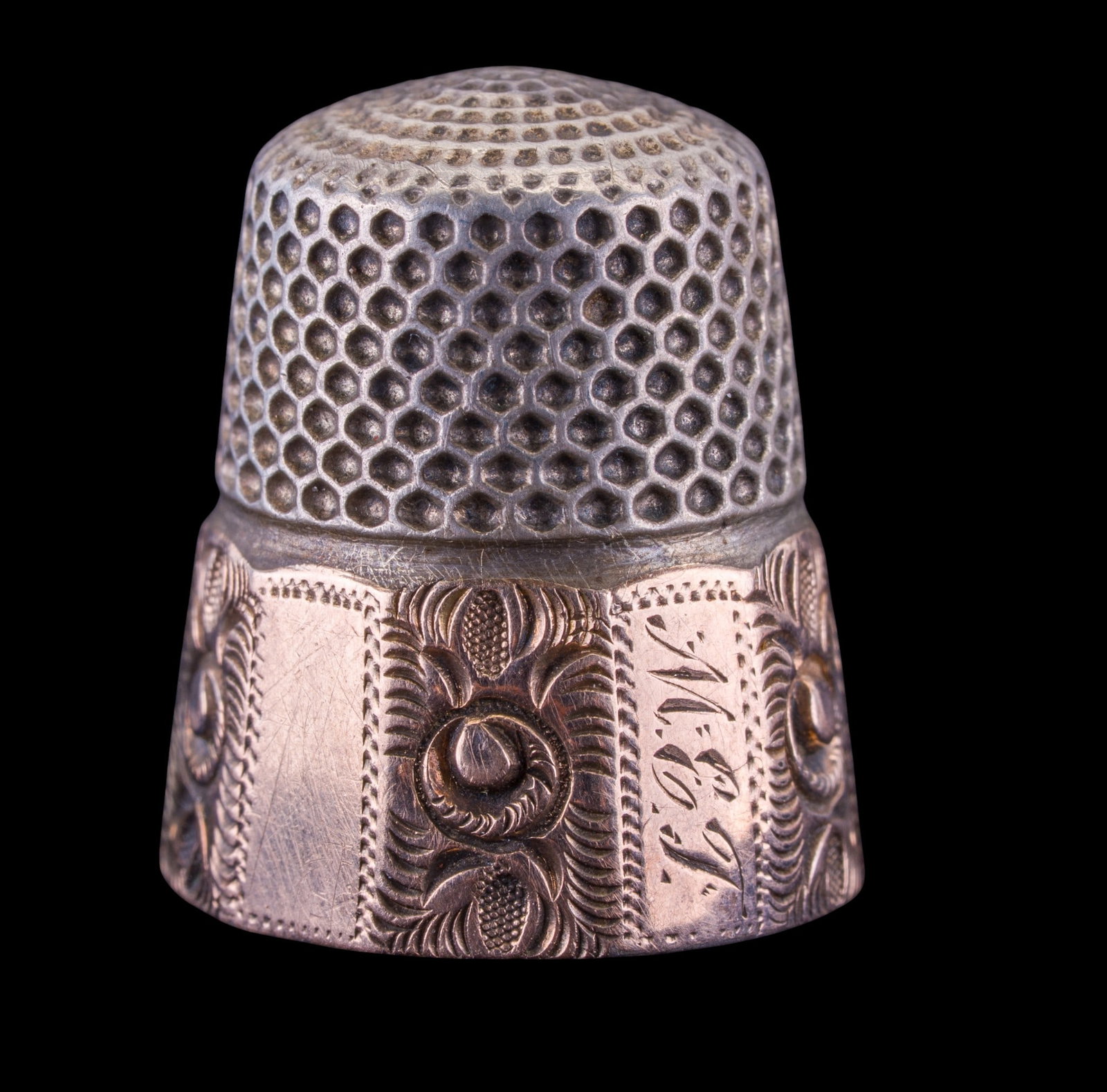 Antique Silver & 10K Gold Sewing Thimble  (1 of 7)