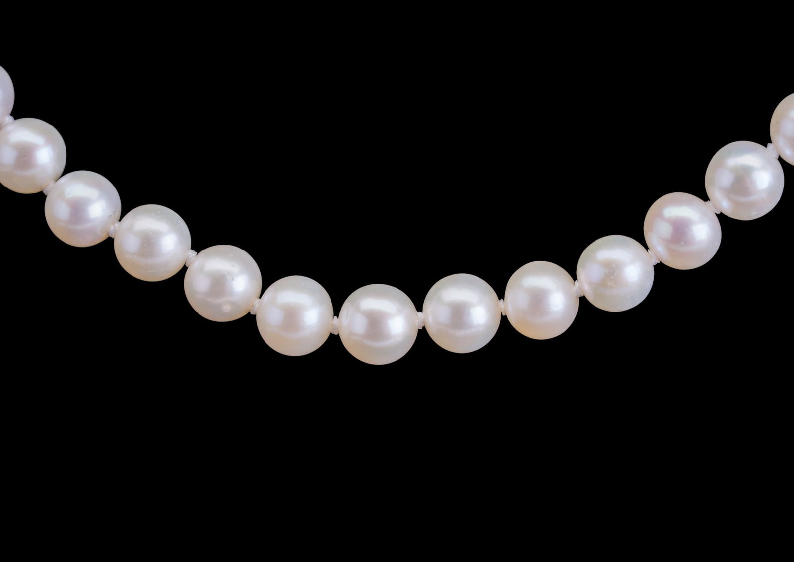 White Pearl Necklace 14k Gold Clasp : White Pearl Necklace 14k Gold Clasp 