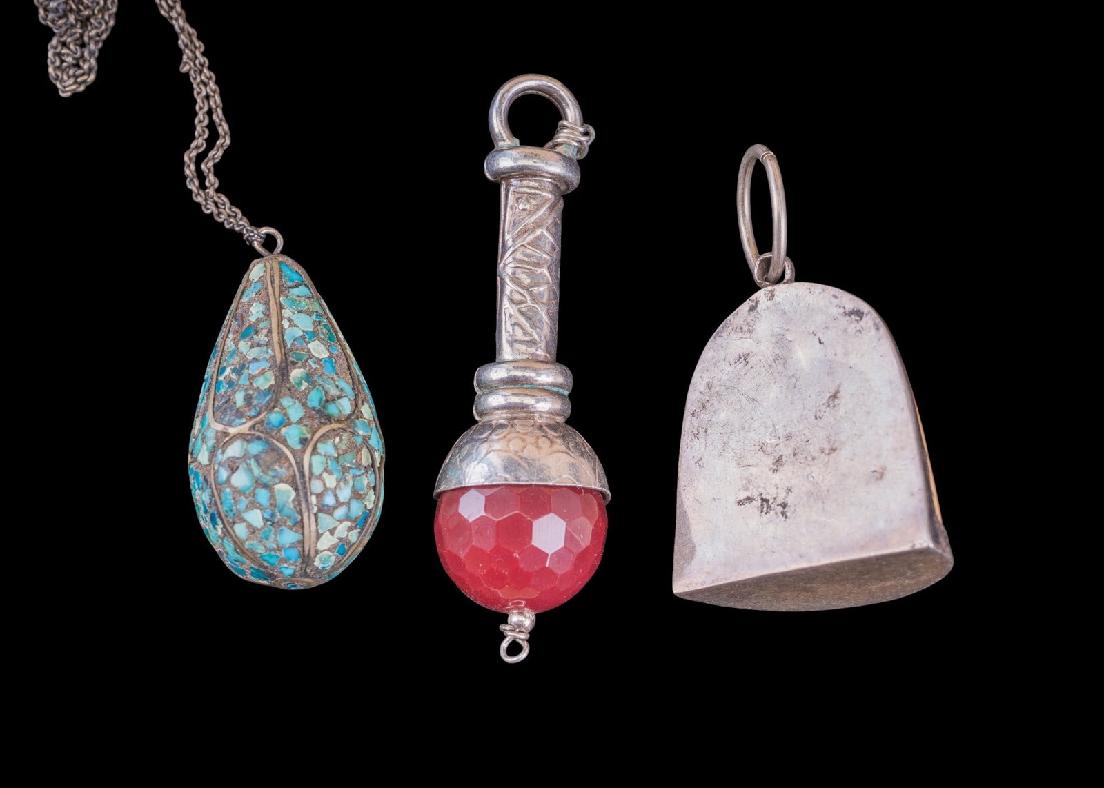 3 Silver Pendants  - 2